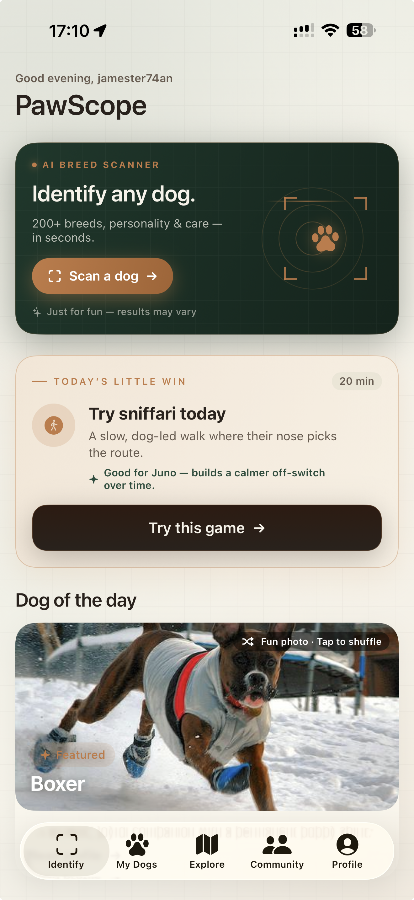 PawScope Start with a photo